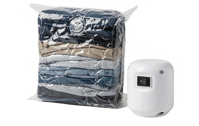 Bomba para comprimir al vacío + 5 bolsas